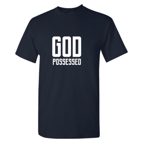 "God Possessed" Navy crew neck t-shirt