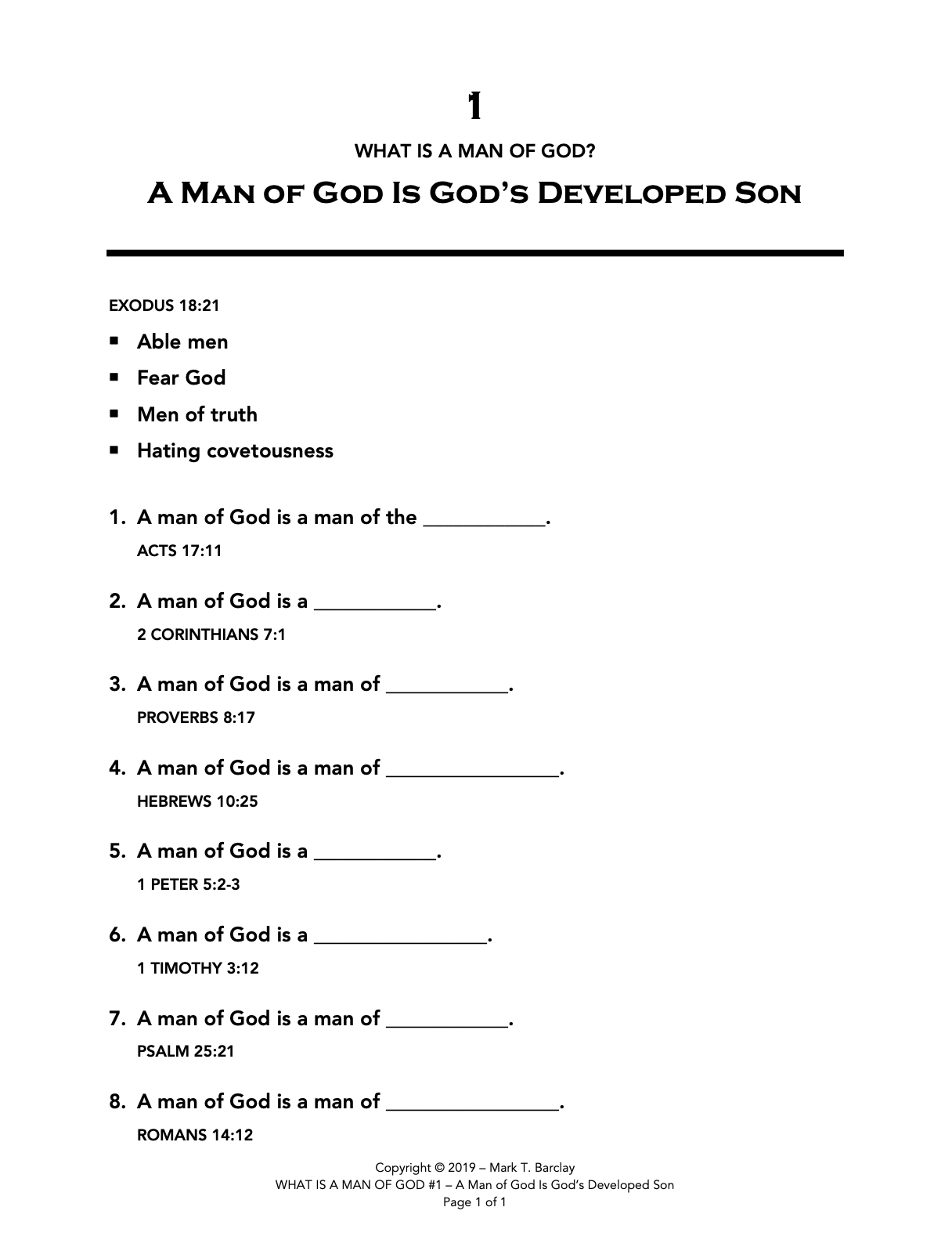 What is A Man of God?