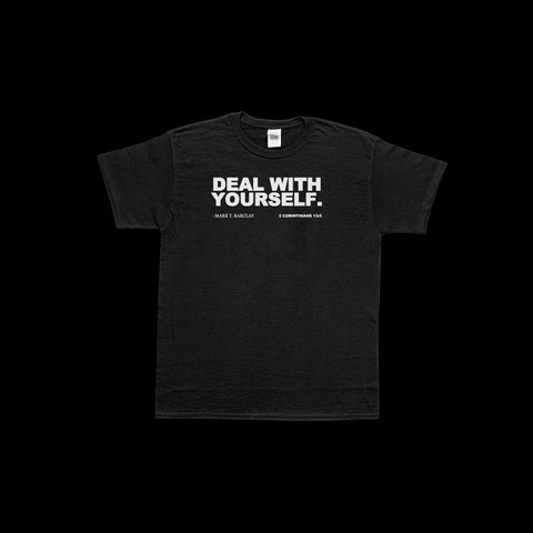 "Deal With Yourself" Black Crew Neck